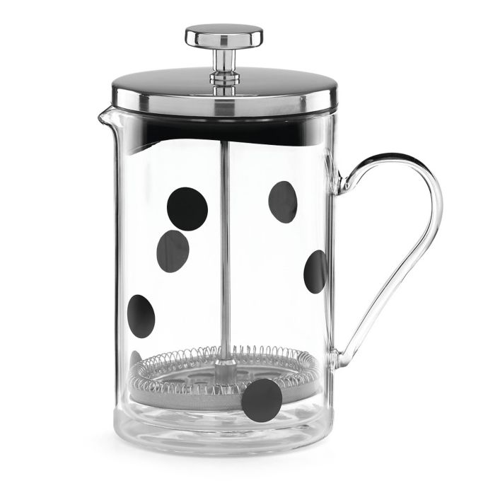 Kate Spade All In Good Taste™ 26 oz. Deco Dot Glass French Press Bed