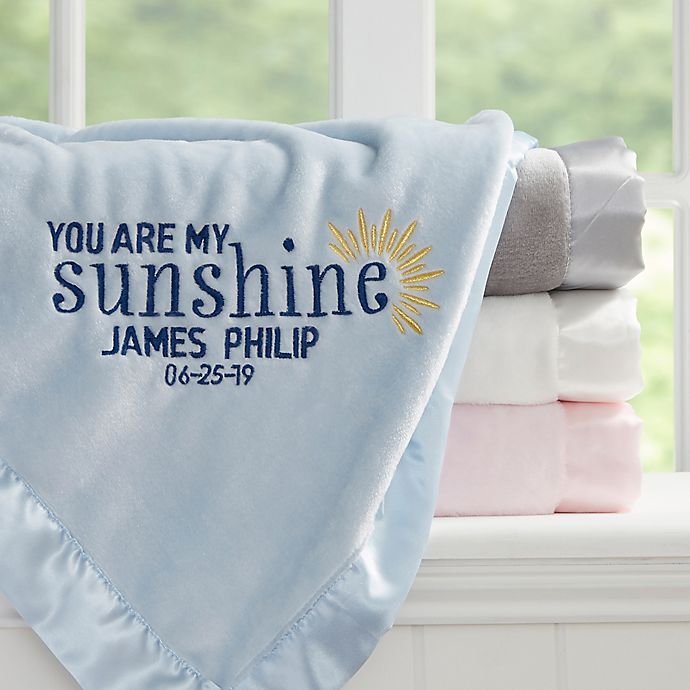 Personalized Monogrammed Baby Blanket for Boys ~ My Sunshine 