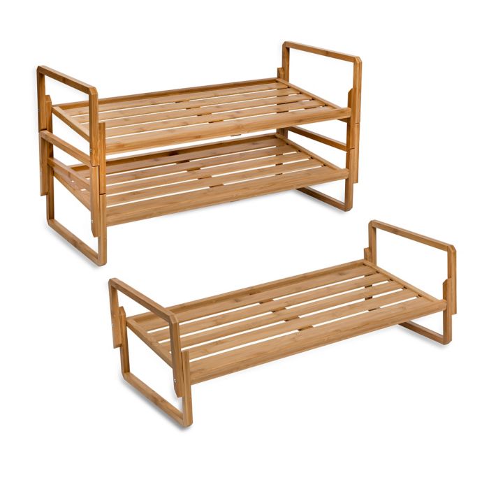 Honey Can Do 3 Piece 3 Tier Stacking Bamboo Shoe Rack Bed Bath Beyond