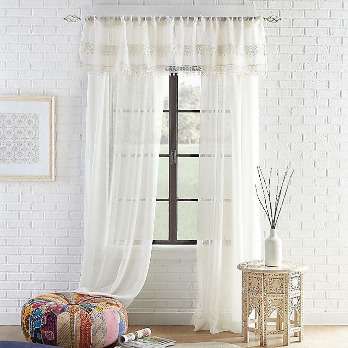 Peri Home Liv Rod Pocket Window Curtain Panel and Window Valance