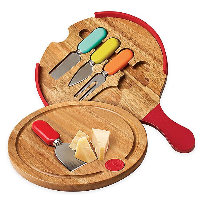 Tools Store Inside Details about   GRANDE CHEF Gourmet 5-Piece Cheese Set And Cutting Board 