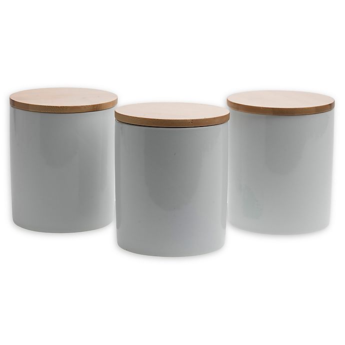 Denmark Canisters in Off White (Set of 3)