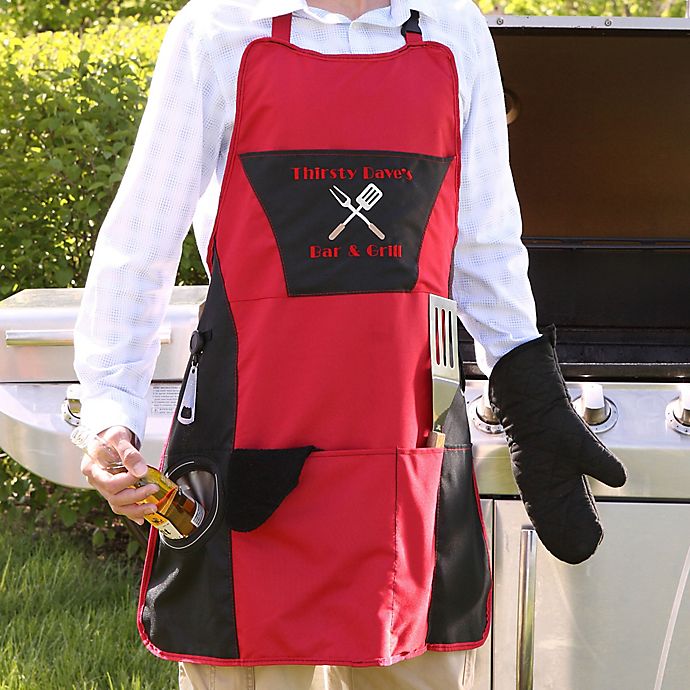 APRON-FUNNY-VOTED NUMBER 1 BARBECUE COOK OF ALL TIME-GRILL MASTER BBQ-HOT STUFF 