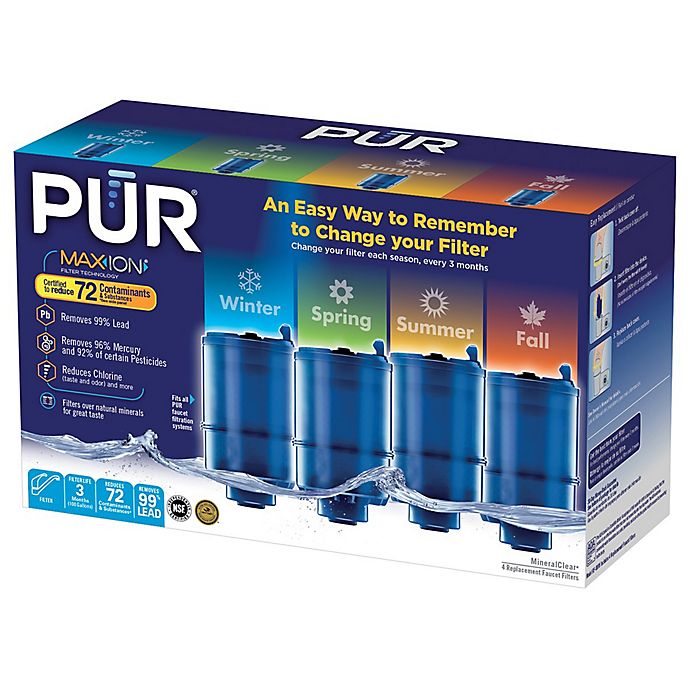 PUR® PLUS Mineral Core™ Faucet Mount Water Filter Replacement (Set of 4)