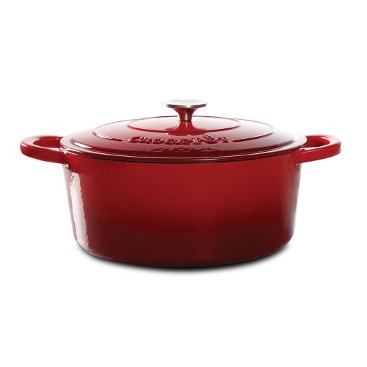 Crockpot™ Artisan 7 qt. Enameled Cast Iron Oval Dutch Oven in Scarlet Red