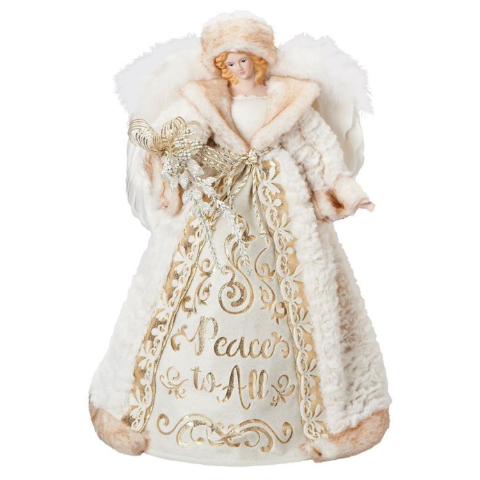 Roman, Inc. 18Inch Laser Cut Angel Christmas Tree Topper Bed Bath