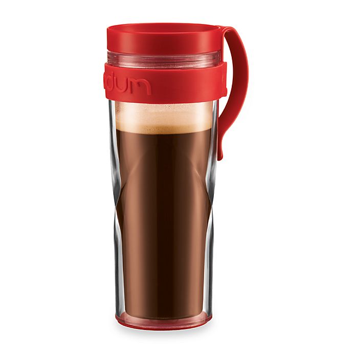 Bodum® H2O Travel 15-Ounce Mug with Clip in Red