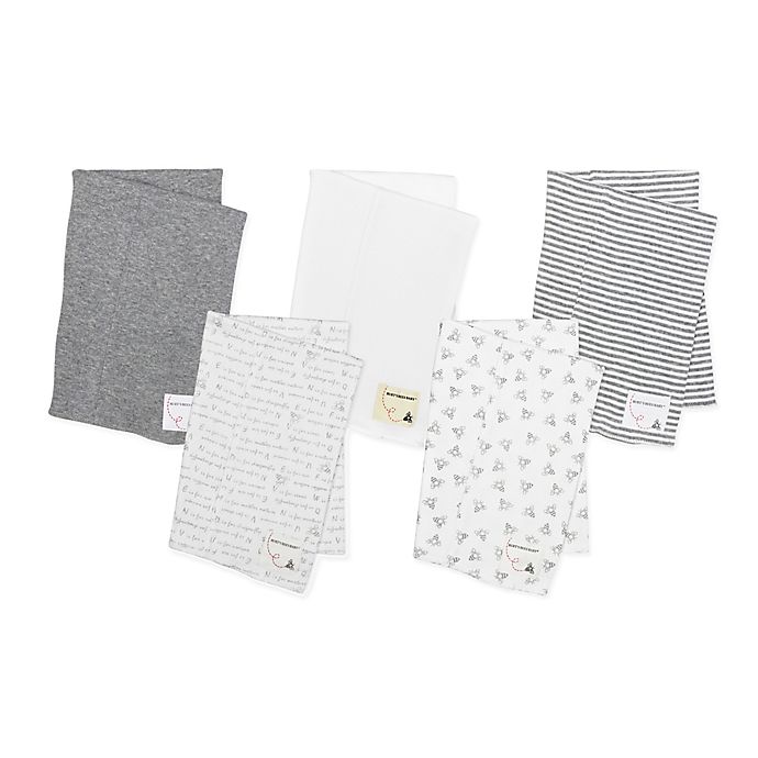 Burt's Bees Baby® 5-Pack Organic Cotton Burp Cloths in Grey