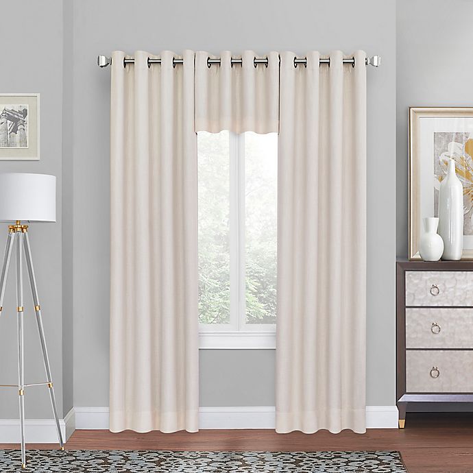 Quinn Grommet Top 100% Blackout Window Curtain Panel and Valance