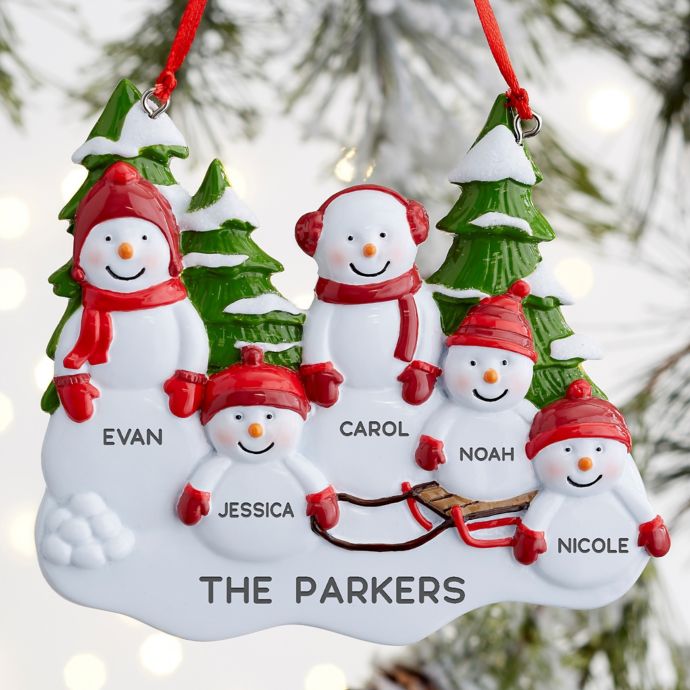 Christmas Ornament Snowman Personalized Name Bre-Con 