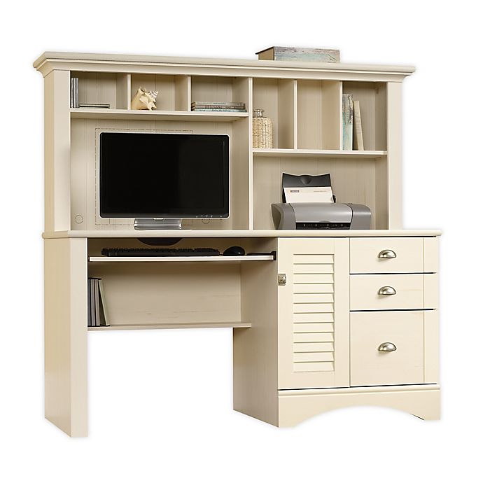 Sauder® Harbor View 3-Drawer Desk with Hutch