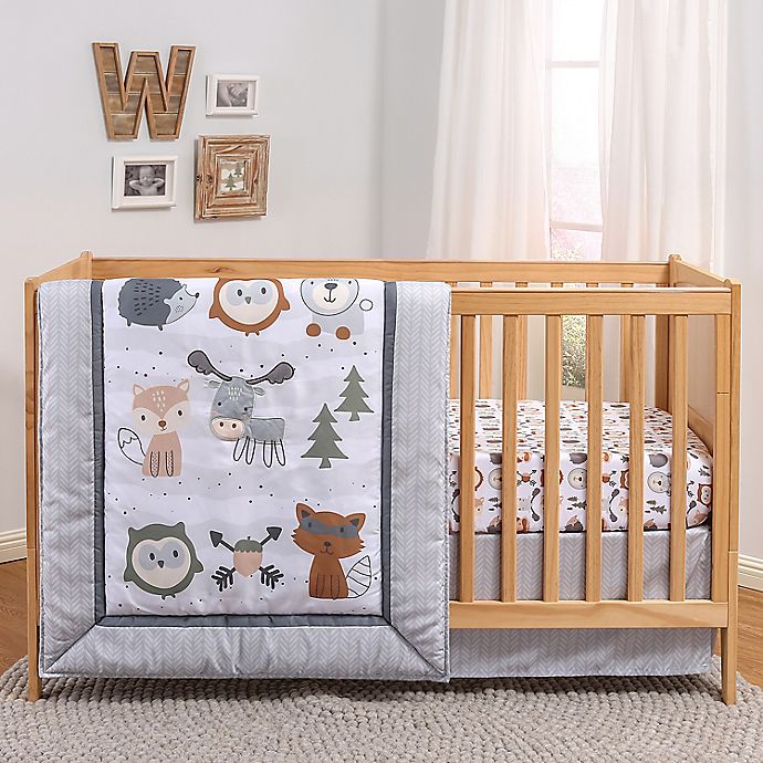 The Peanutshell™ Woodland Walk 3-Piece Crib Bedding Set