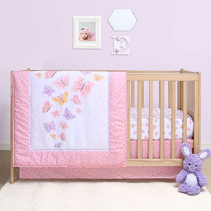 The Peanutshell™ Butterfly 3-Piece Crib Bedding Set