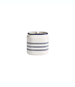 Portacepillos de dientes de cerámica Peri Home Panama Stripe color azul marino/blanco