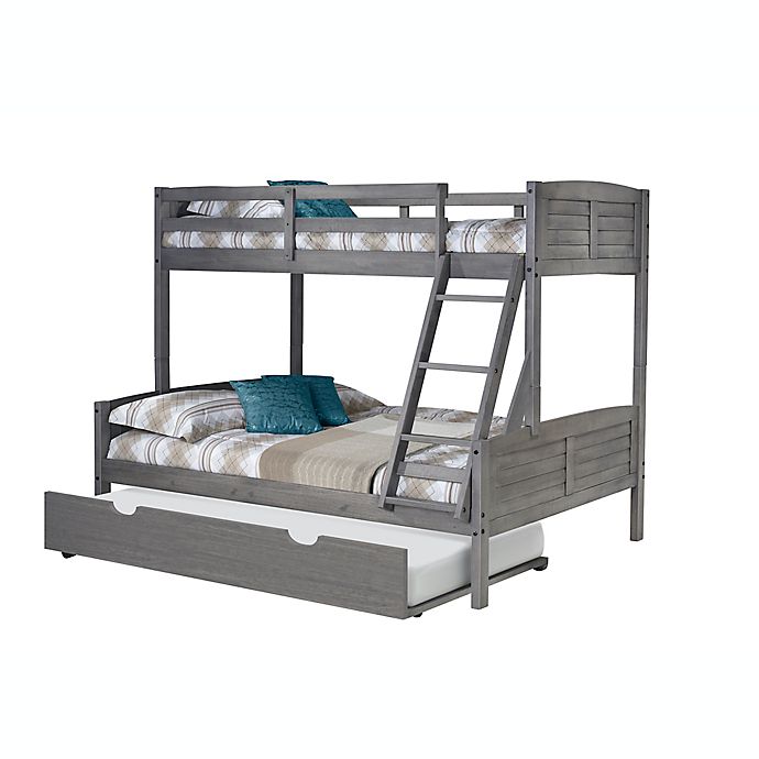 Louver Twin Over Full Bunk Bed With, Twin Over Twin Bunk Bed With Trundle