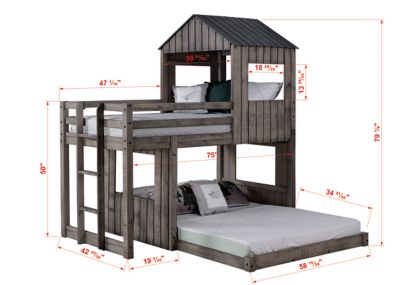 twin over full bunk bed target