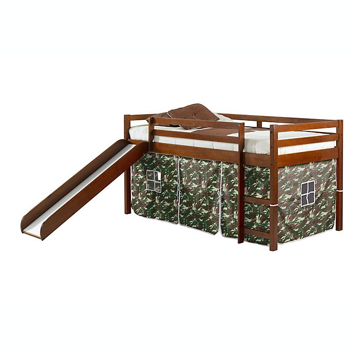 Twin Loft Bed in Espresso with Tent Kit