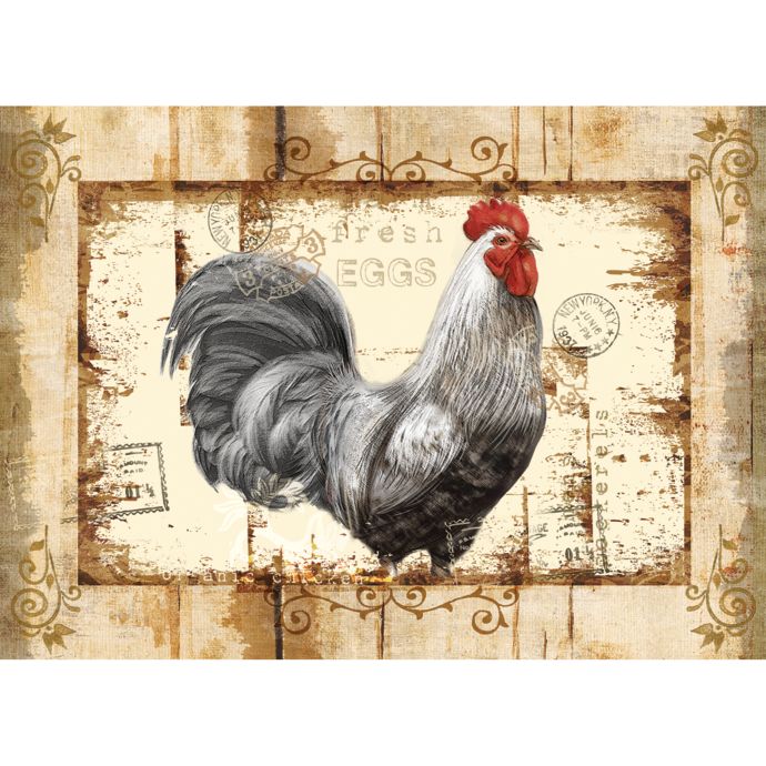 Chicken’s & Rooster placemats set of 4 Table Decor Table Linens Kitchen