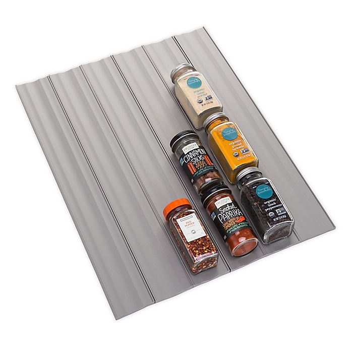 YouCopia® SpiceLiner® 10-Foot Spice Drawer Organizer in Grey