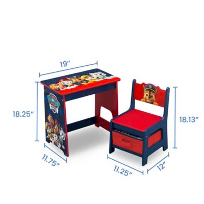 paw patrol desk and chair
