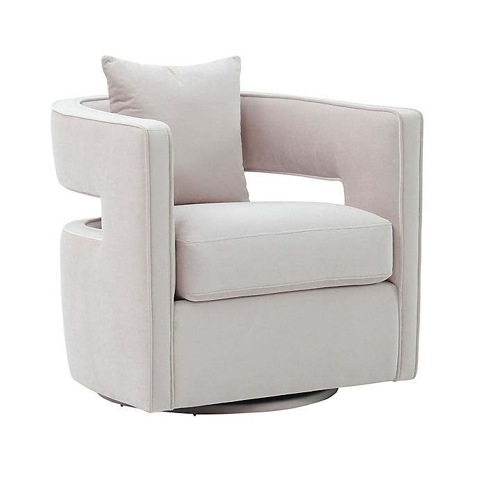 TOV Furniture  Kennedy Velvet Swivel Chair in Blush