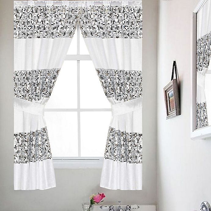 Popular Bath Sinatra Silver Window Curtain 