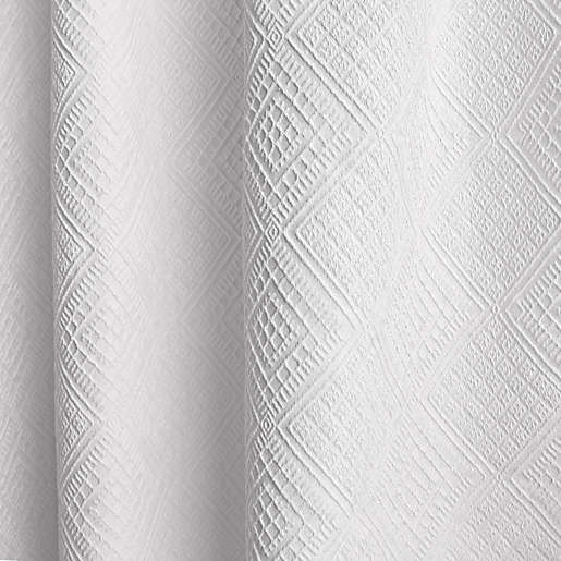 Diamond Matelassé Shower Curtain Bed, White Diamond Matelasse Shower Curtain