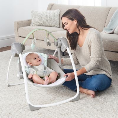 ingenuity cuddle lamb comfort 2 go portable swing