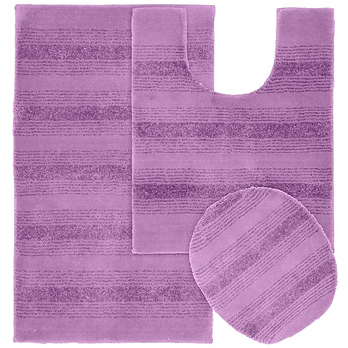 Garland Essence Tufted Bath Rug Set in Purple (Set of 3)