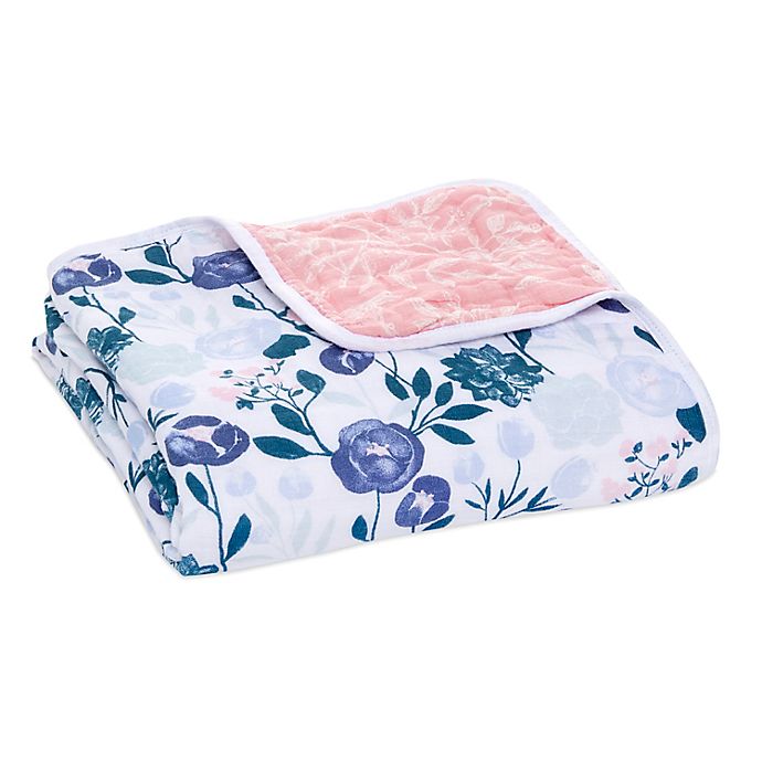 aden + anais™ essentials Flowers Bloom Muslin Blanket in Pink
