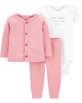 pink cardigan set