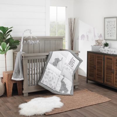 Nursery Crib Bedding Set in Grey 