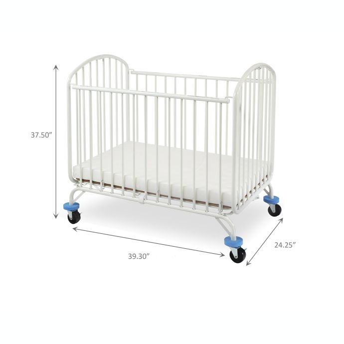 La Baby Folding Arched Portable Metal Mini Crib In White Buybuy Baby