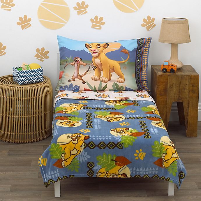 Disney® Lion King Totally Tribal 4-Piece Toddler Bedding Set in Blue