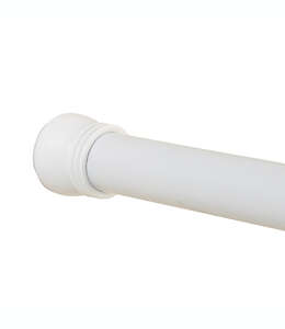 Cortinero para baño de acero inoxidable TITAN® NeverRust® de 1.01 m color blanco