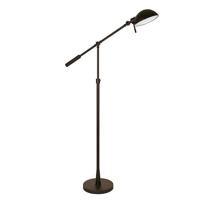 Hudson C Dexter Tilt Bronze Floor, Torchiere Floor Lamp With Built In Motion Lavalier Microphone