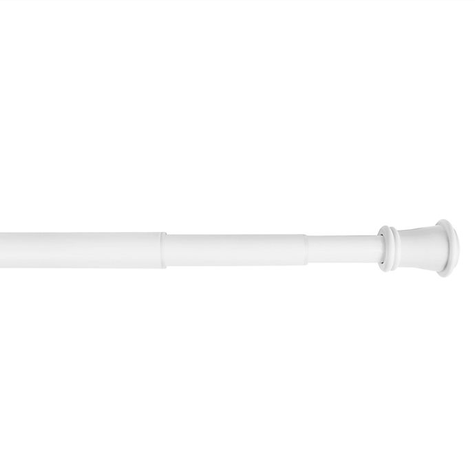 26 to 54-Inch Adjustable Single Tension Window Curtain Rod in White