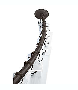 Cortinero para baño curvo de acero inoxidable TITAN™ con instalación dual en bronce aceitado