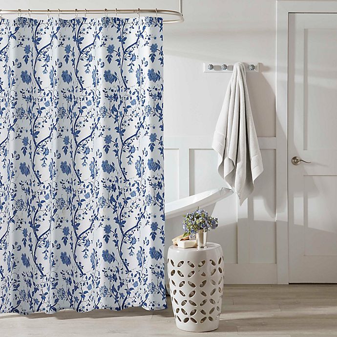 Laura Ashley Charlotte Shower Curtain, Laura Ashley Fabric Shower Curtain Liner
