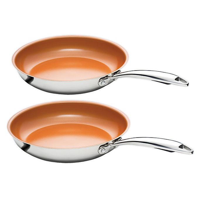 9.5” and 8.5” Fry Pan Set with Non-Stick Copper Coating! Gotham Steel 2 Pack 