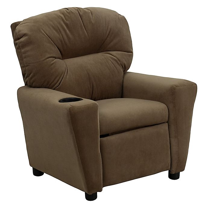 Flash Furniture Microfiber Kids Recliner with Cup Holder