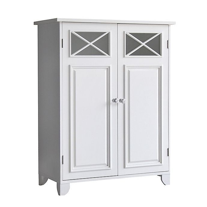 Teamson Home Dawson 2-Door Wooden Floor Cabinet in White