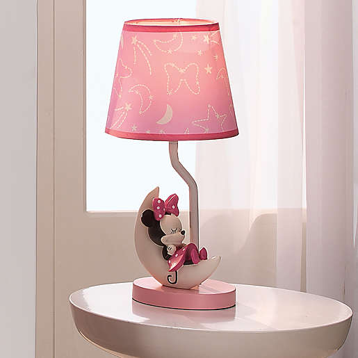 Lambs Ivy Minnie Mouse Lamp In Pink, Disney Minnie Mouse Bow Tique Table Lamp