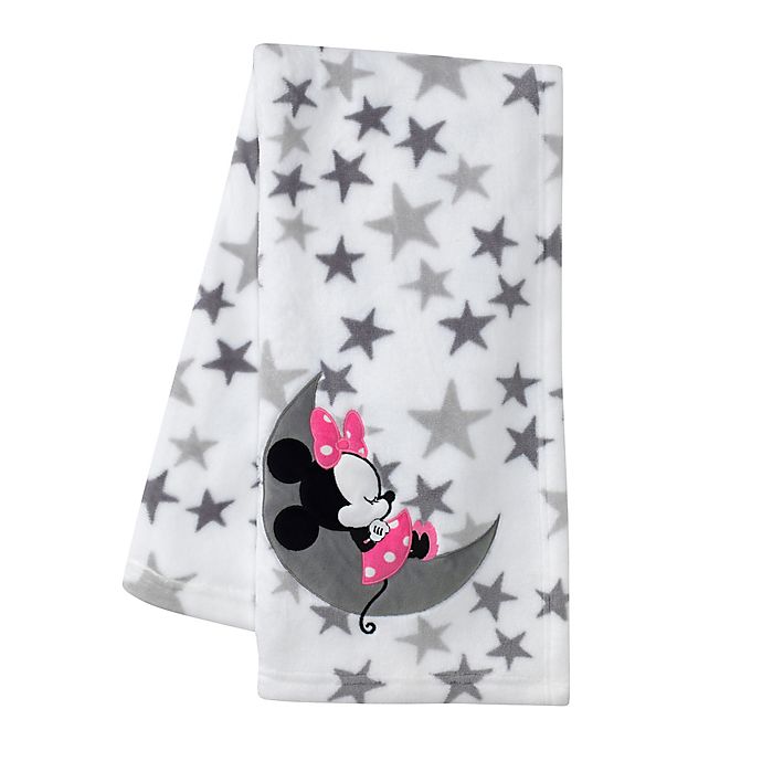 Lambs & Ivy® Minnie Mouse Baby Blanket in Pink/Grey