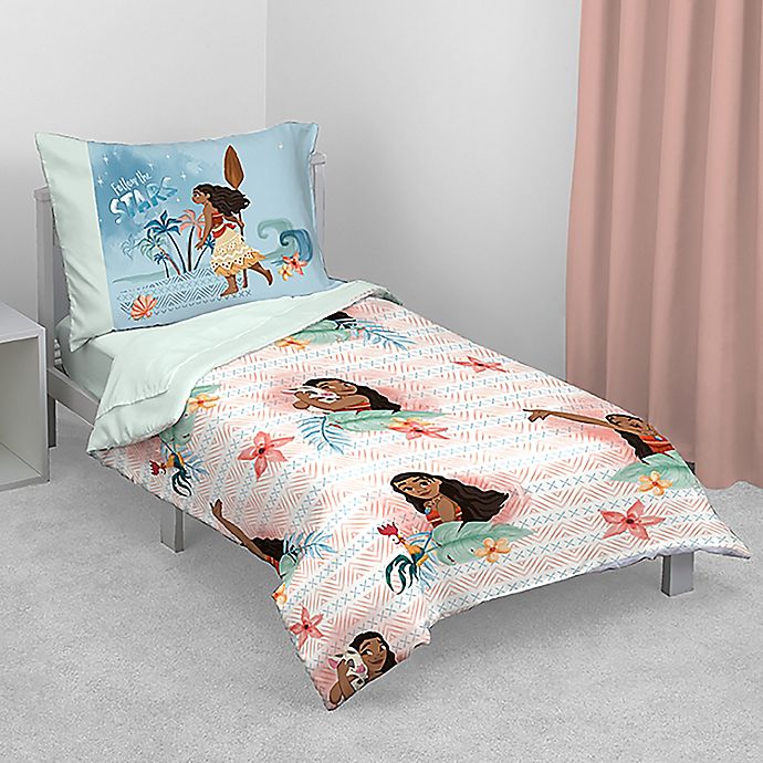 Disney Moana 6pc Twin Bedding Sheet Set Reversible Comforter Set Bonus Plus Toy 