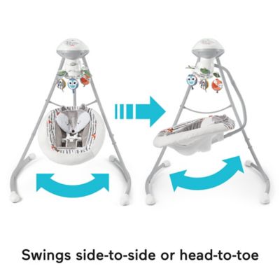 peek a boo fox cradle n swing