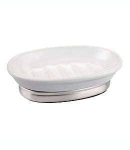 Jabonera de cerámica iDesign® York color blanco mate