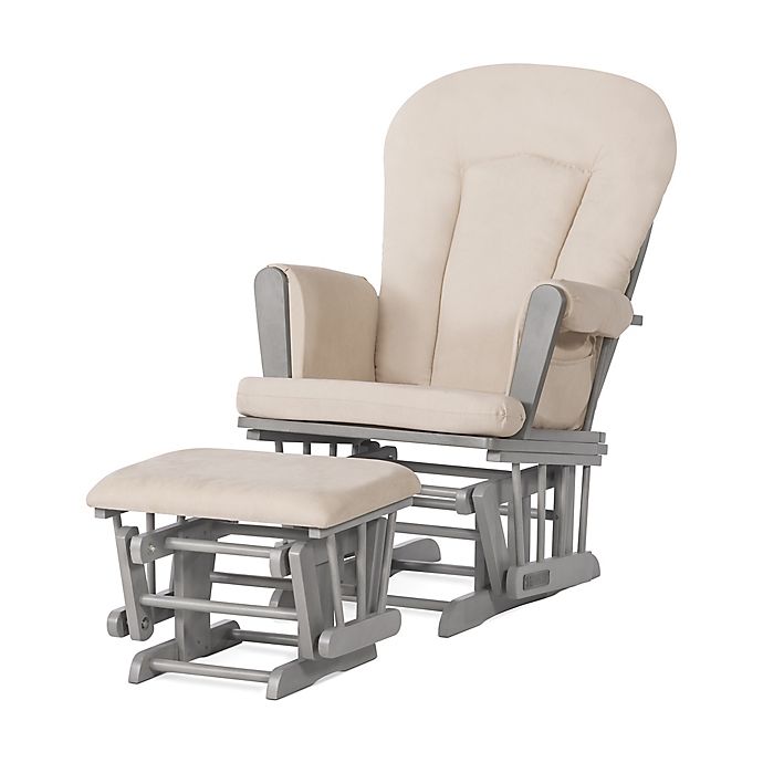 Child Craft™ Forever Eclectic™ Tranquil Glider in Lunar Grey/Tan with Ottoman
