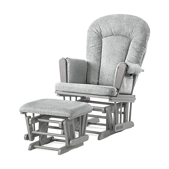 Child Craft™ Forever Eclectic™ Tranquil Glider in Lunar Grey Finish with Ottoman