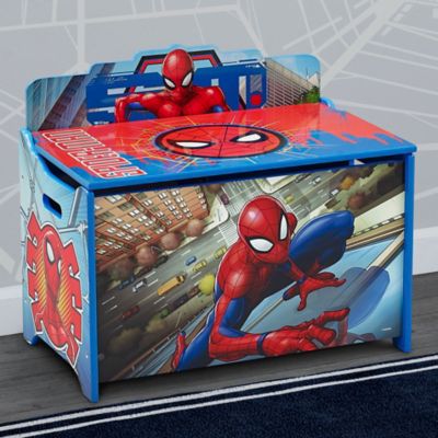 spider man wooden toy box